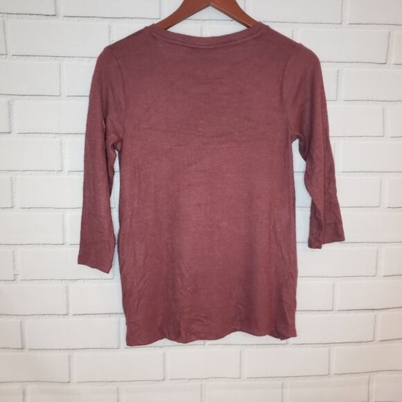 Bobeau Fleece Side Button Pullover Sweater - Picture 3 of 10